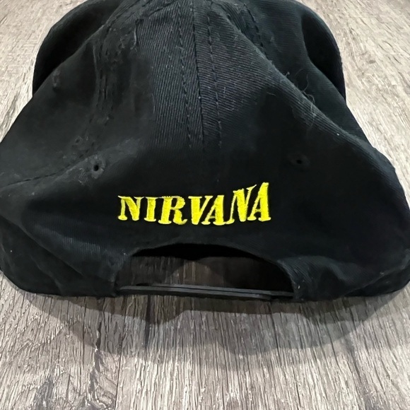 Vintage VTG Genuine Nirvana Large Logo Black Classic Band Hat - Picture 2 of 5